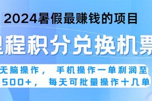(11127期)2024暑假最赚钱的兼职项目,无脑操作,正是项目利润高爆发时期。一单利…