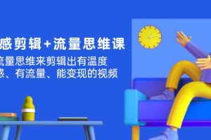 (11589期)高级感 剪辑+流量思维:用流量思维剪辑出有温度/有质感/有流量/能变现视频