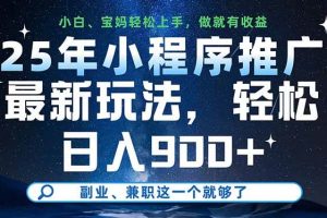 (14386期)25年小程序推广最新玩法,轻松日入900+,副业、兼职这一个就够了