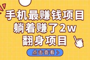 （14539期）暴利项目，手机一键代发视频被动收入1000+，零成本做老板长期管道收益！