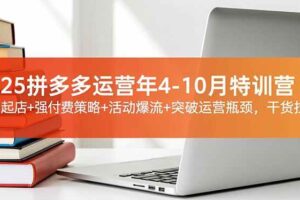 (16642期)2025拼多多运营年4-10月特训营:暴力起店+强付费策略+活动爆流+突破运营瓶颈,干货拉满