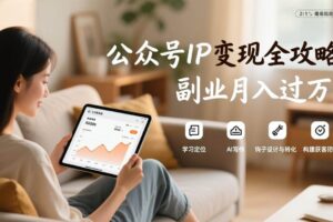 (17275期)公众号IP变现全攻略,学习定位、AI写作、钩子设计与转化,构建获客闭环,副业月入过万