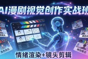 (17874期)AI漫剧视觉导演思维实战班,从脚本到成片全掌握,分镜设计情绪渲染一站学会