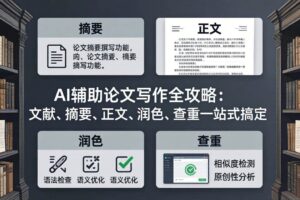 (17970期)AI辅助论文写作全攻略:文献、摘要、正文、润色、查重一站式搞定